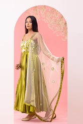 Green anarkali set - kasumi.in